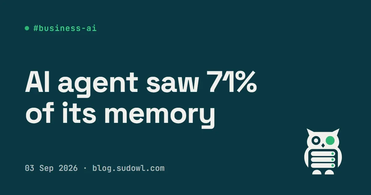 My AI Agent Only Saw 71% of Its Own Memory