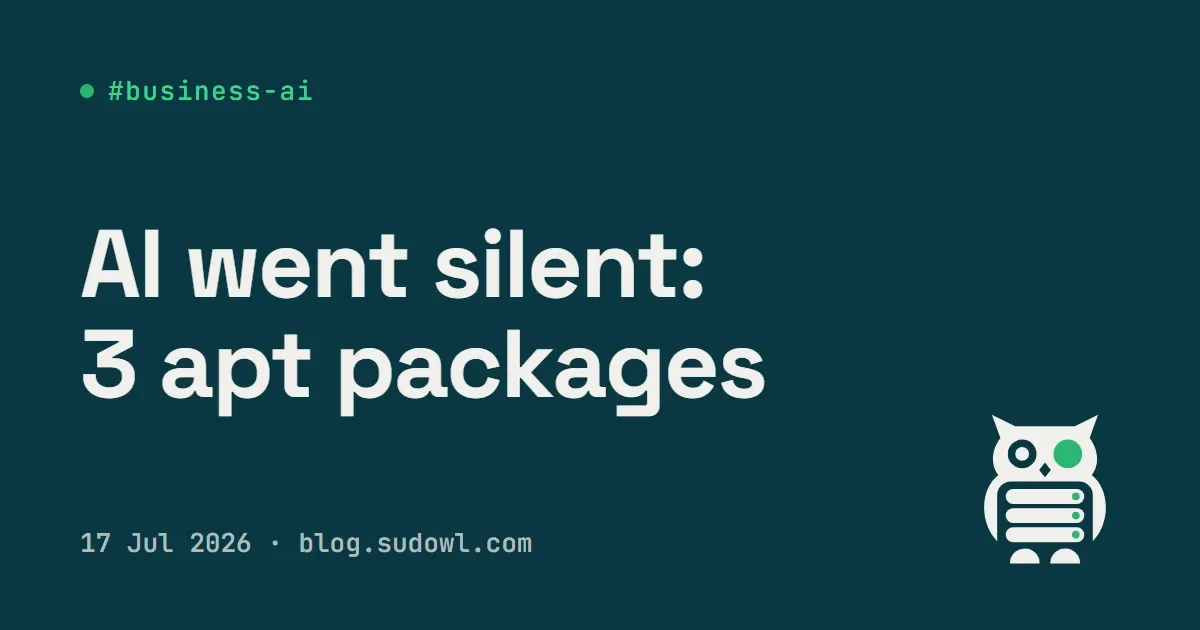 My AI Assistant "Stopped Answering" — It Was Missing Three apt Packages