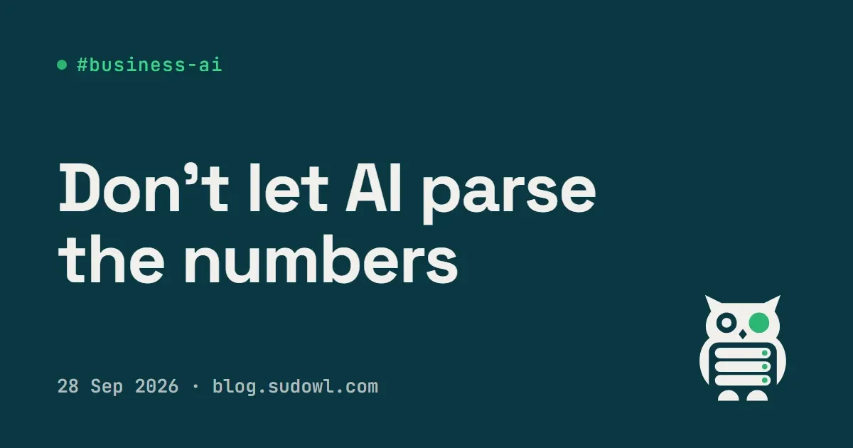 My AI Receipt Sorter Shifted Amounts by 2,000 Euros, So I Took the Numbers Away From It