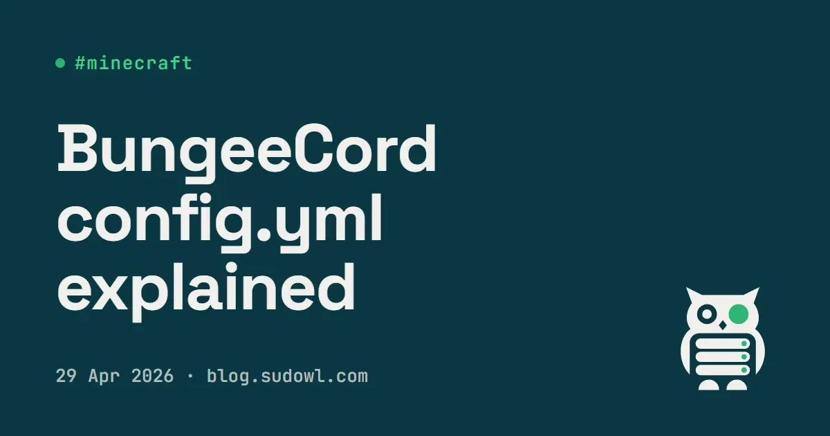 BungeeCord config.yml — Every Option Explained