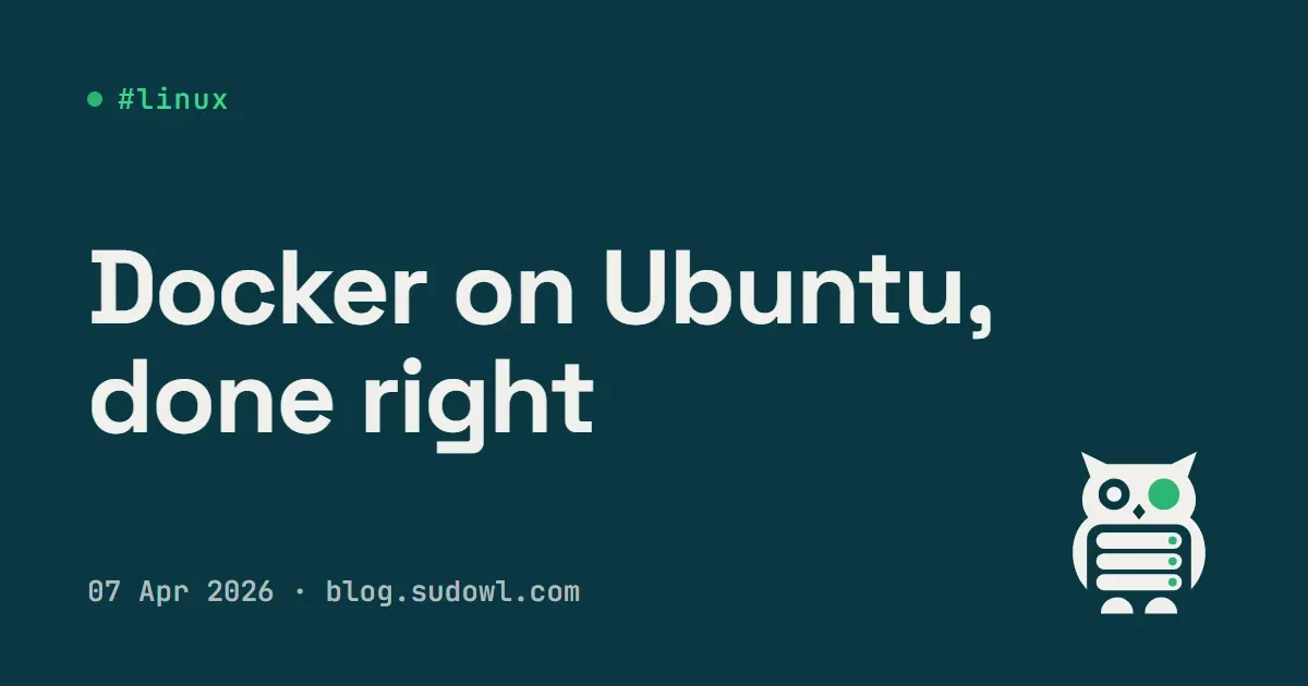 Installing Docker on Ubuntu the Right Way (Not the Snap Version)