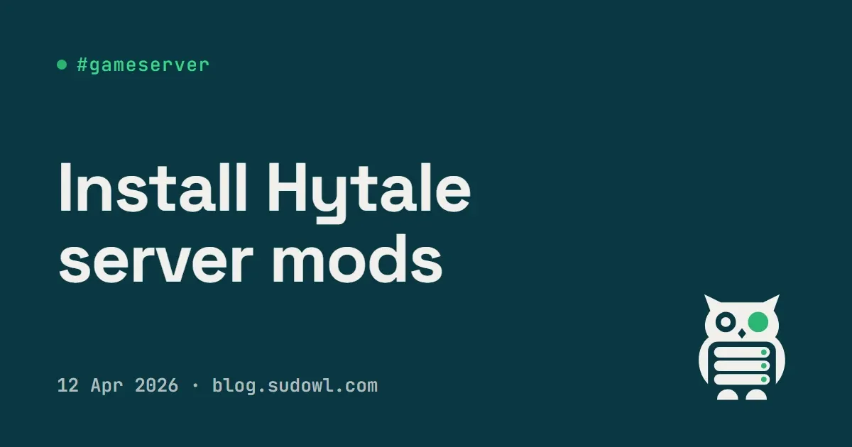 How to Install Mods on a Hytale Server (Full Guide)