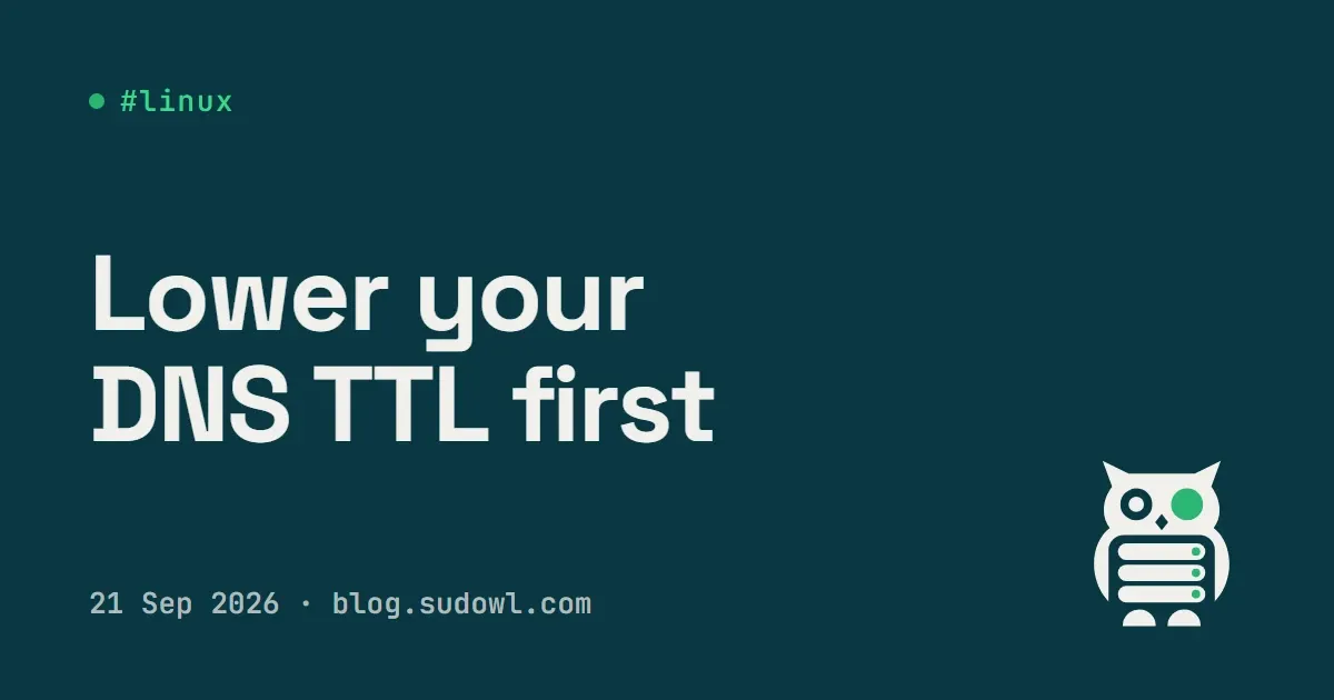 Lower Your DNS TTL Before You Migrate a Server (A Checklist)