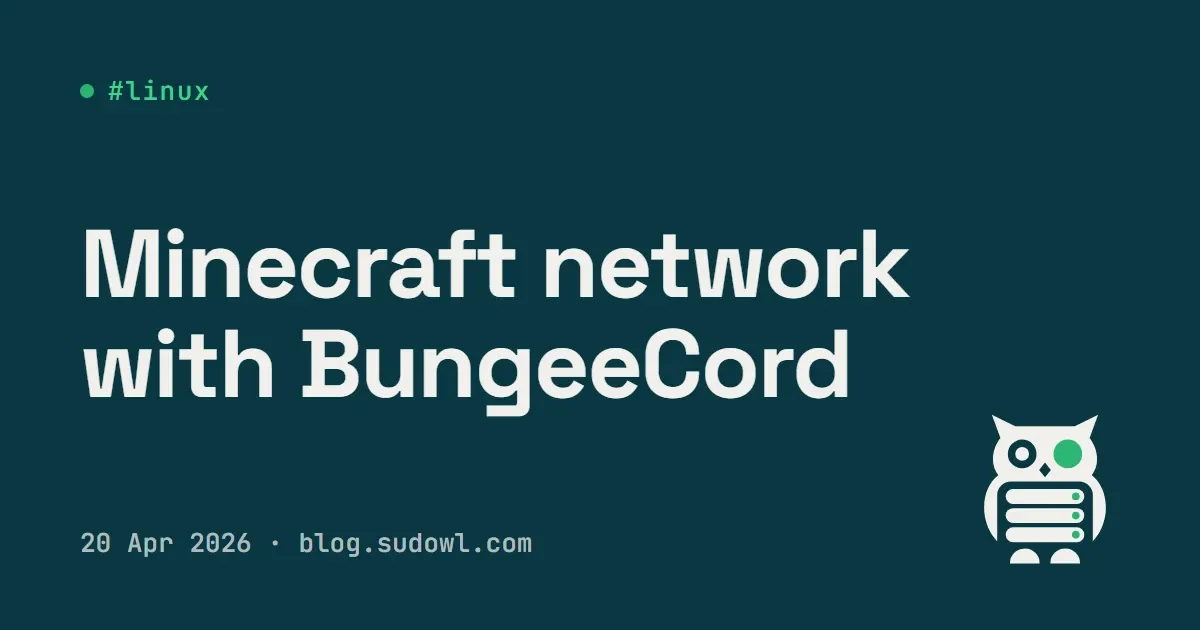 BungeeCord / Waterfall Setup — Running a Minecraft Server Network