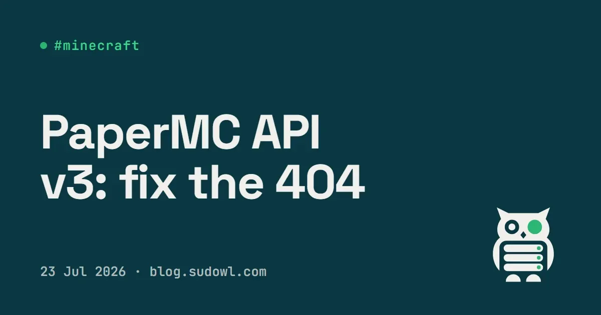 PaperMC Download API v3: Why Your "latest" One-Liner Returns 404