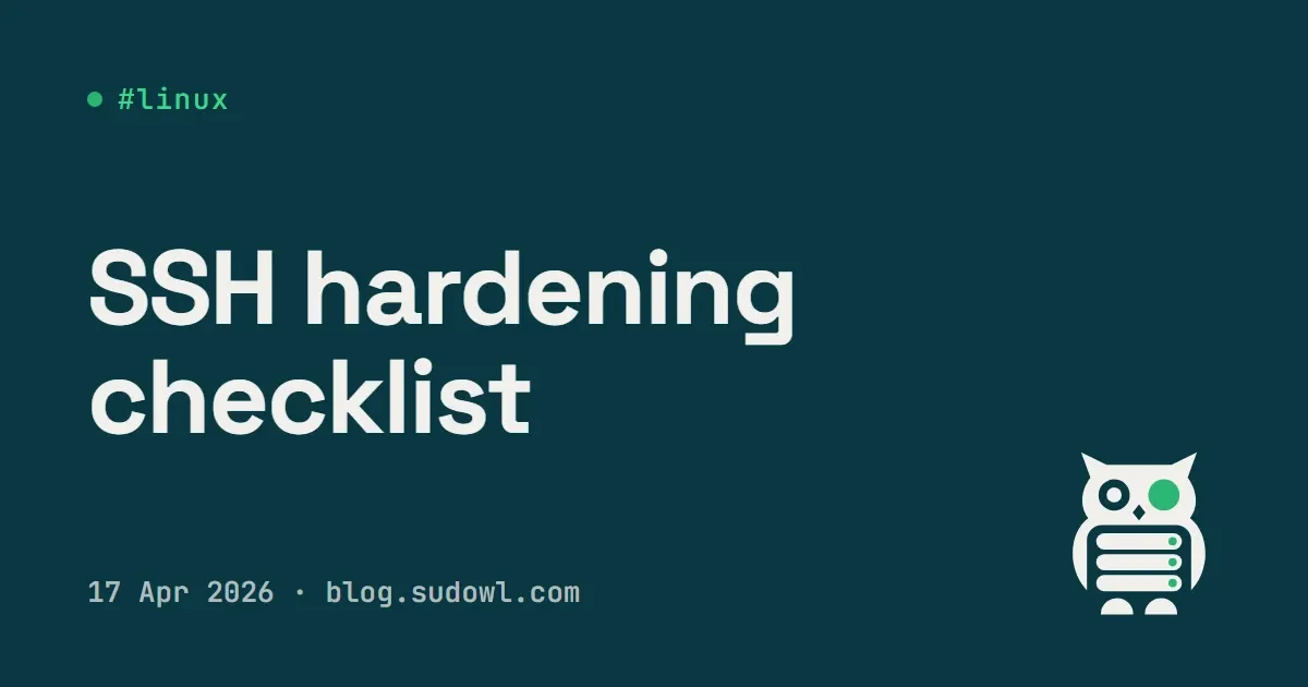 SSH Hardening Checklist for Ubuntu Servers