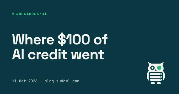 “I Barely Use It” — Where $100 of AI API Credit Actually Went