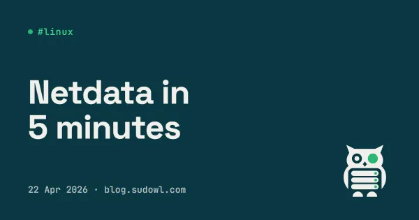 Netdata on Ubuntu — Live Server Metrics in 5 Minutes